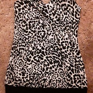 Animal print halter-like top